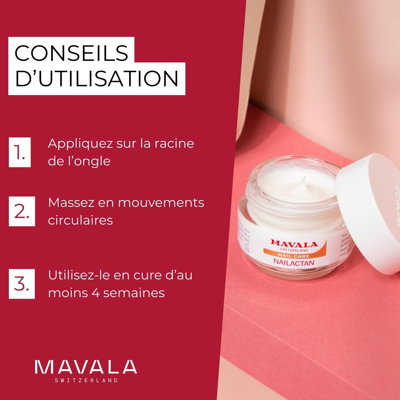 Mavala Nail Care Nailactan Nutritive, Nail Cream In Jar, Supports Damaged Nails, Nourishing, Moisturizing Nail Care Cuticle Cream, Promotes Nail Growth, 0.5 Ounce Jar