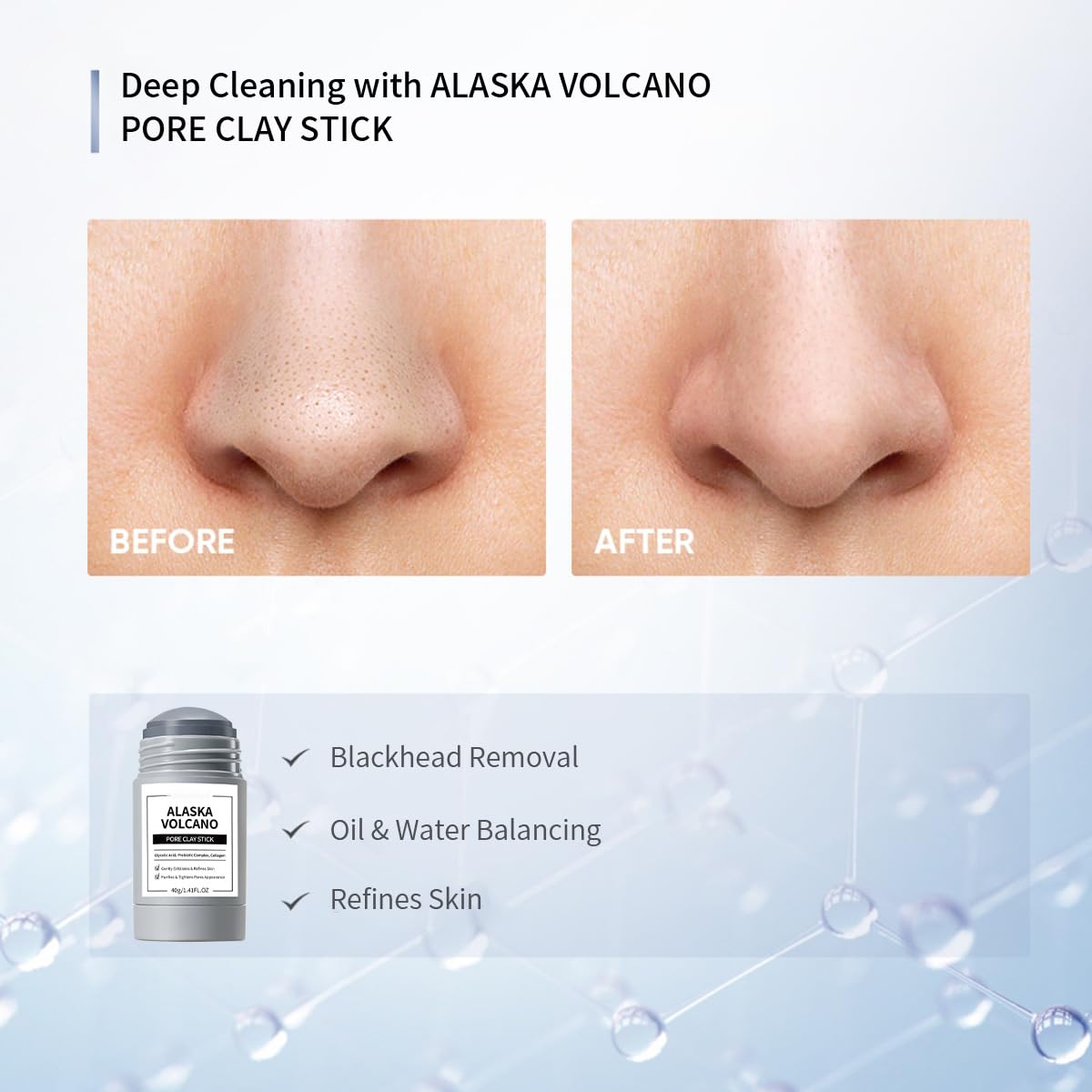 2 Pcs Face Mask Stick for Face，Volcanic and Wormwood Mud Mask - Grospe
