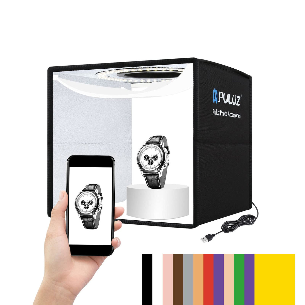 PULUZ 10x10 Photo Light Box Product Photography Studio CRI95 - PULUZ Official Imagery - 1