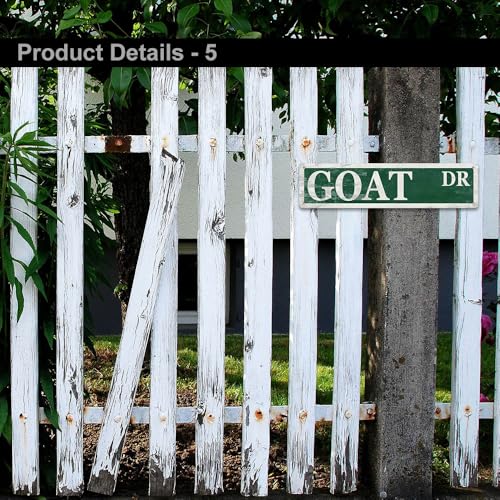 Goat Street Sign Funny Aluminum Plate Goat Décor Goat Lover Gift - Product Imagery