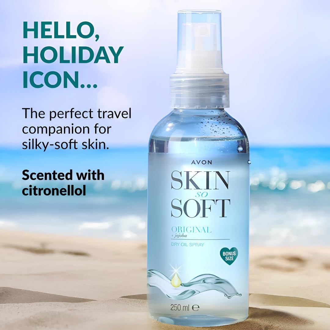 AVON SKIN SO SOFT Original Jojoba Dry Oil Spray 8 45 fl oz - AVON SKIN SO SOFT Official Imagery - 4