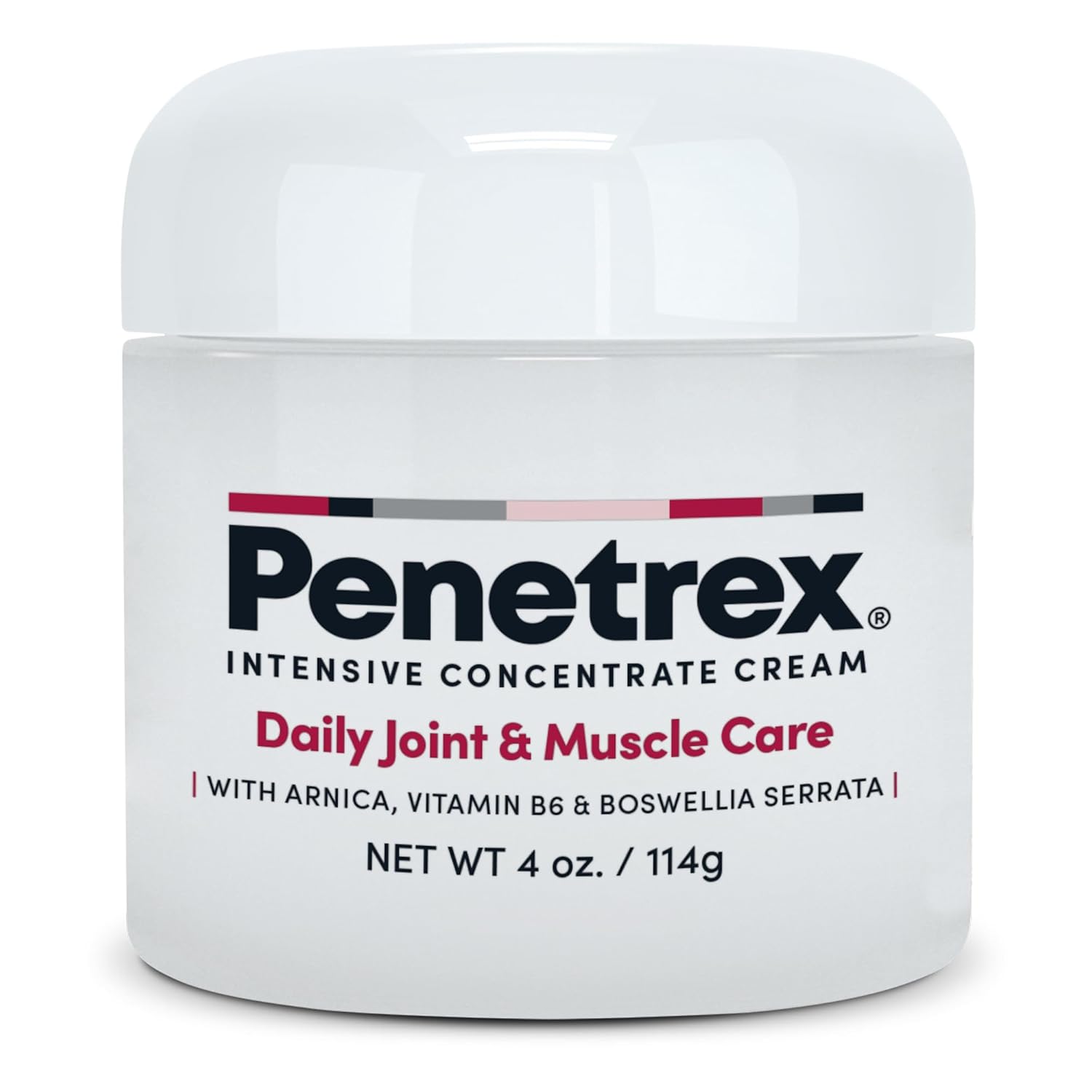 Penetrex Joint & Muscle Care soothing massage cream in 4oz non-greasy tube, ideal for joint and muscle relief.