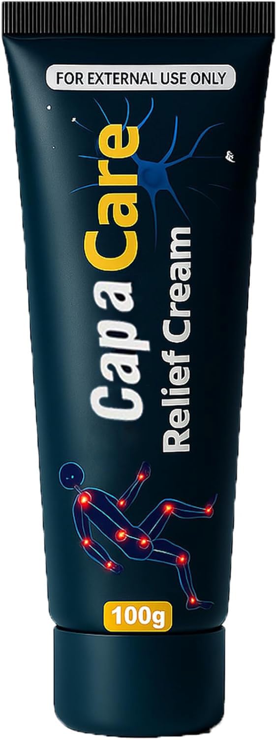 Original Capacare Neuropathy Relief Cream, Neurosoothe Formula Nerve Cream, Contains Capsaicin, Arnica, Menthol, Msm, and Glucosamine, Suitable for Feet, Hands, Legs, Muscles, Joints and Waist 100g