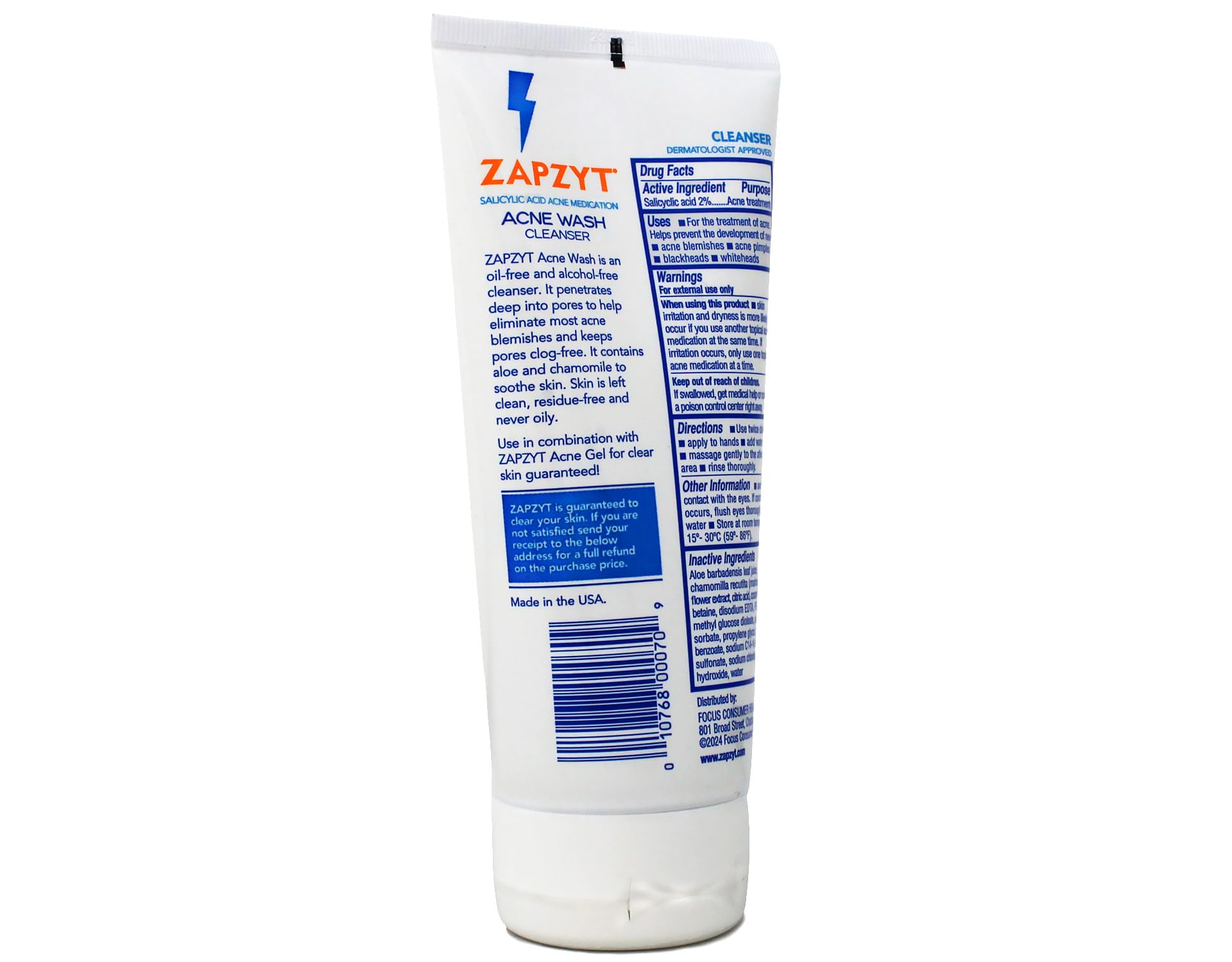 ZAPZYT Acne Wash with Salicylic Acid 6 25 oz - Zapzyt Official Imagery - 6