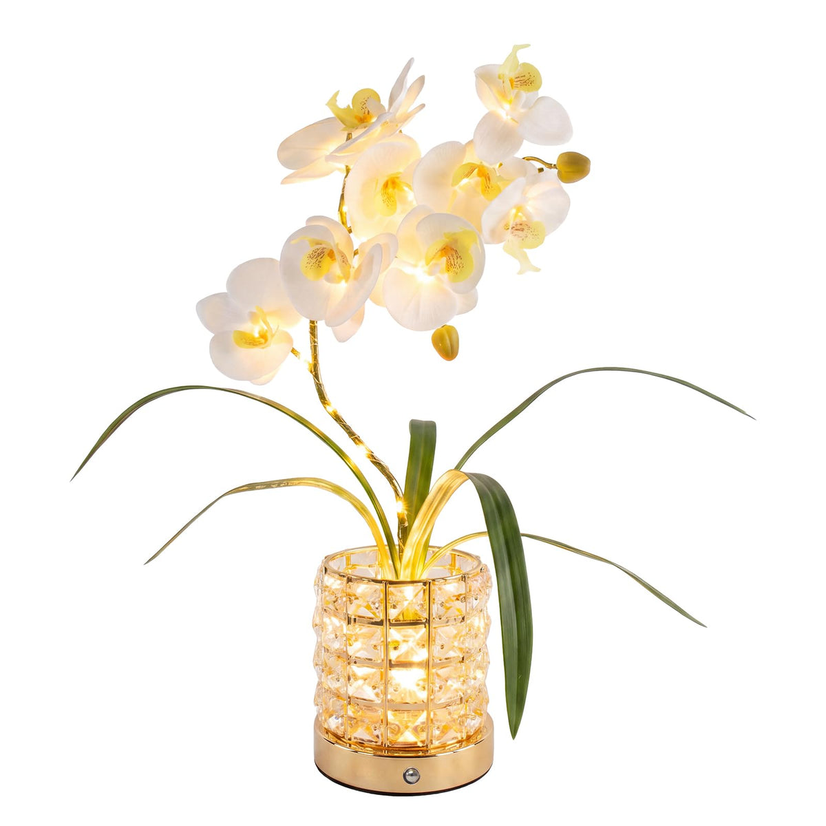 Crystal Phalaenopsis Orchid Lamp USB Rechargeable Touch - SXDLED Official Imagery - 2