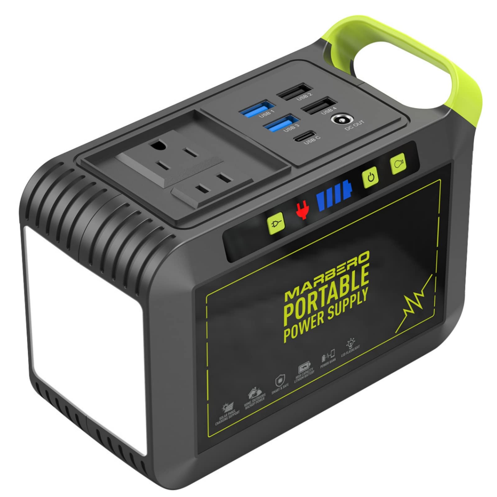 MARBERO Portable Power Station 88Wh, 120W Surge, Solar Generator - MARBERO Official Product View 1