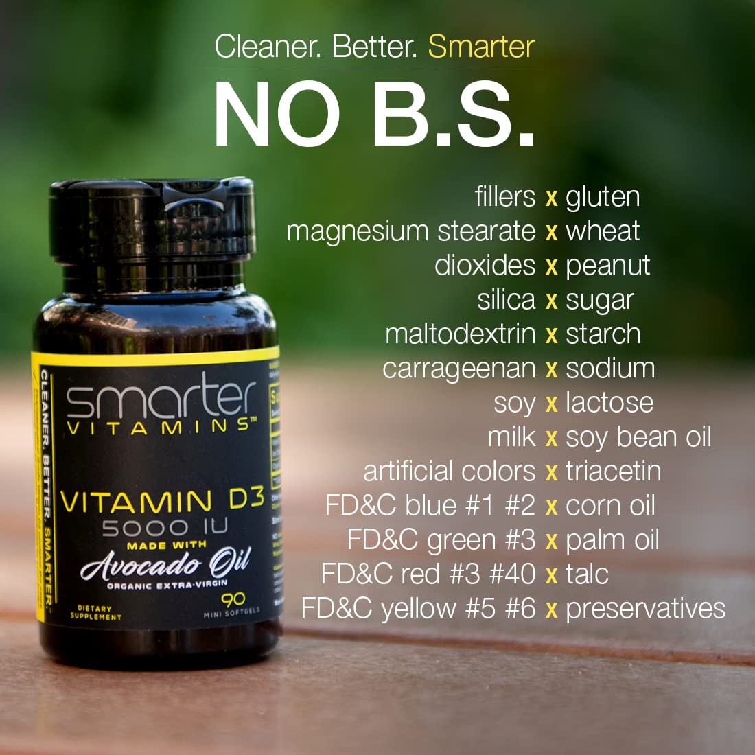 3 Pack Vitamin D3 5000 IU with Avocado Oil 125 mcg 270 Mini - SmarterVitamins Official Imagery - 4