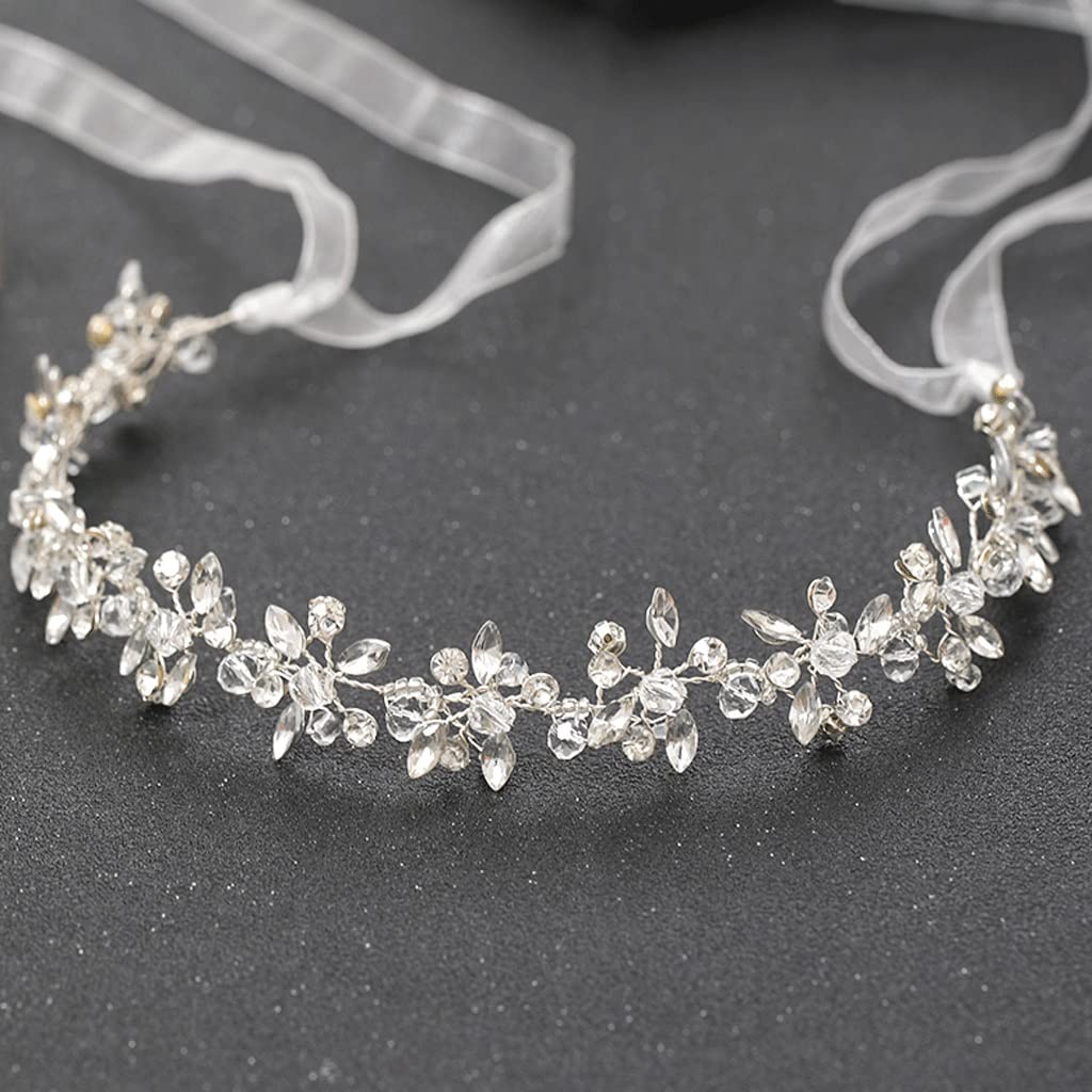 Elegant handmade rhinestone tiara hairband for women, perfect as a wedding hair accessory and gift, by SIDUFHAOPKLL.