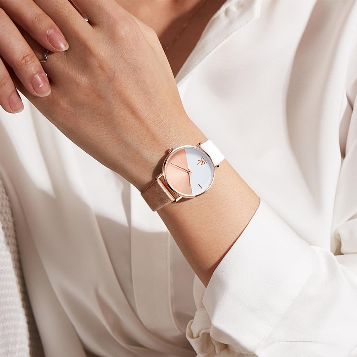 SHENGKE Creative Simplicity Women Watch Genuine Leather - SHENGKE Official Imagery - 6