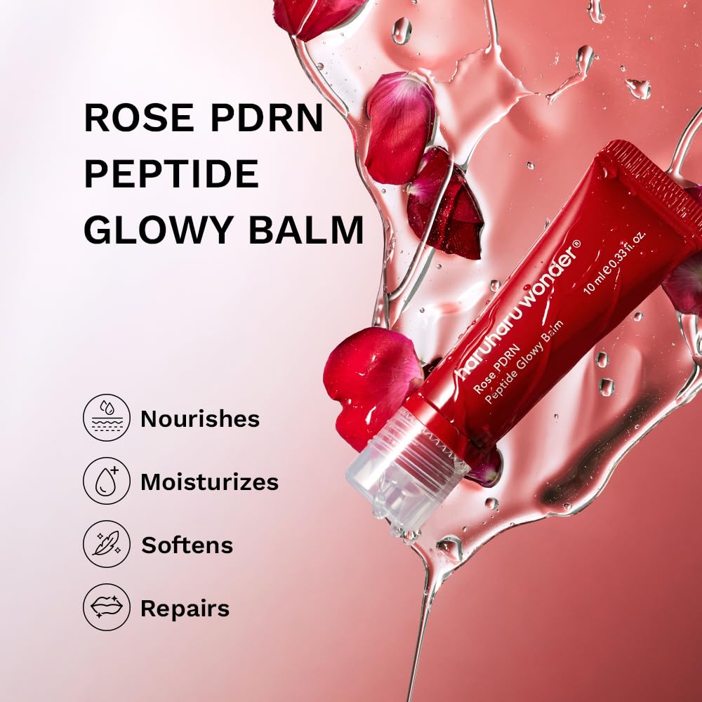 HARUHARU wonder Rose PDRN Peptide Glowy Balm, 0.33 fl.oz, Glossy Clear - HARUHARU Official Product View 3