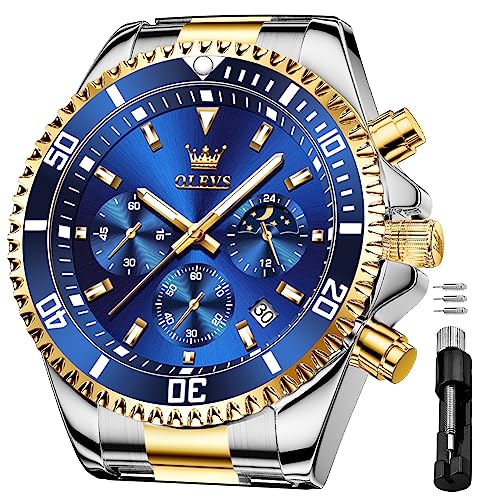 OLEVS Men's Waterproof Watches Stainless Steel Waterproof - Product Imagery