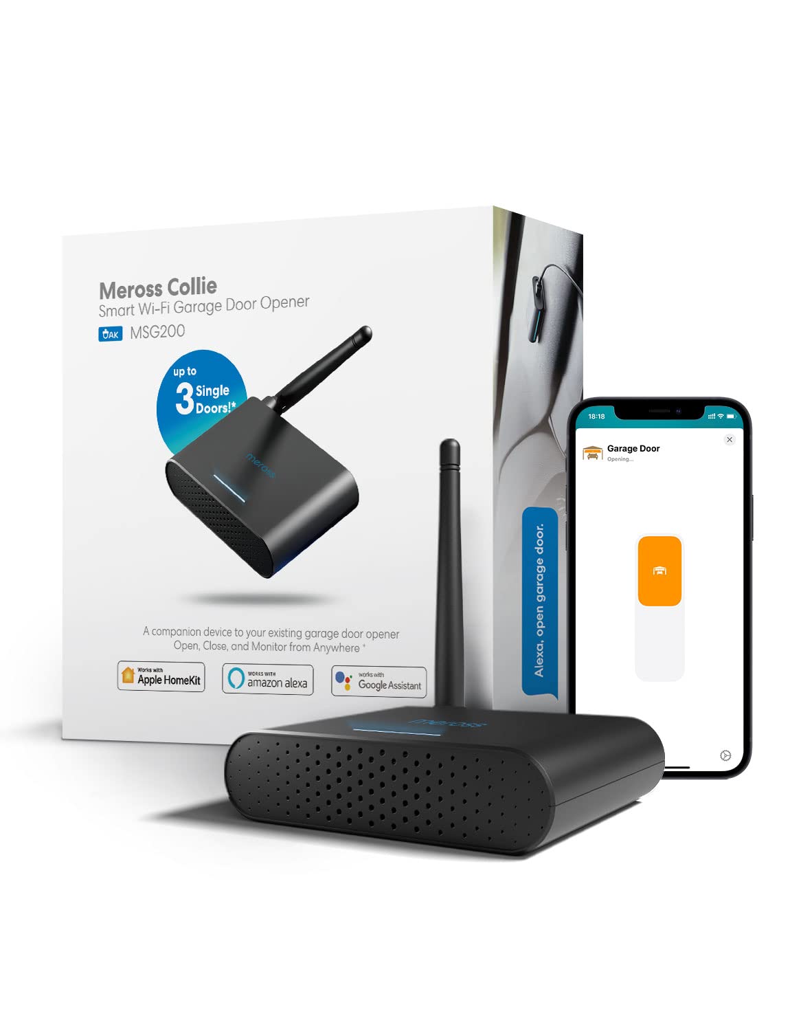 meross Smart Garage Door Opener Remote Work with HomeKit, Alexa a - meross Official Product View 10