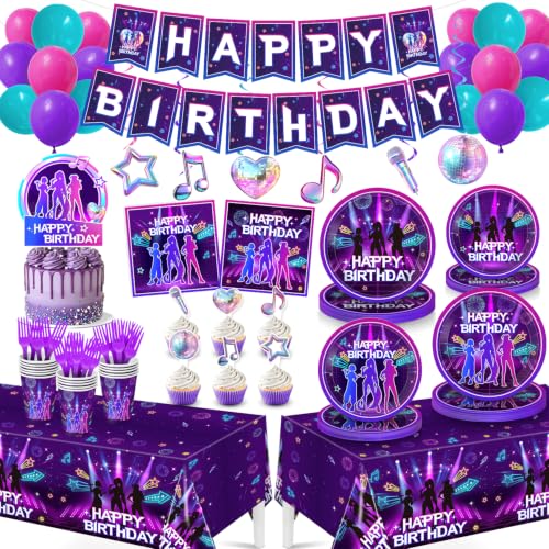 179Pcs K-Pop Birthday Decorations for 24 Guests, Music Party - Product Imagery