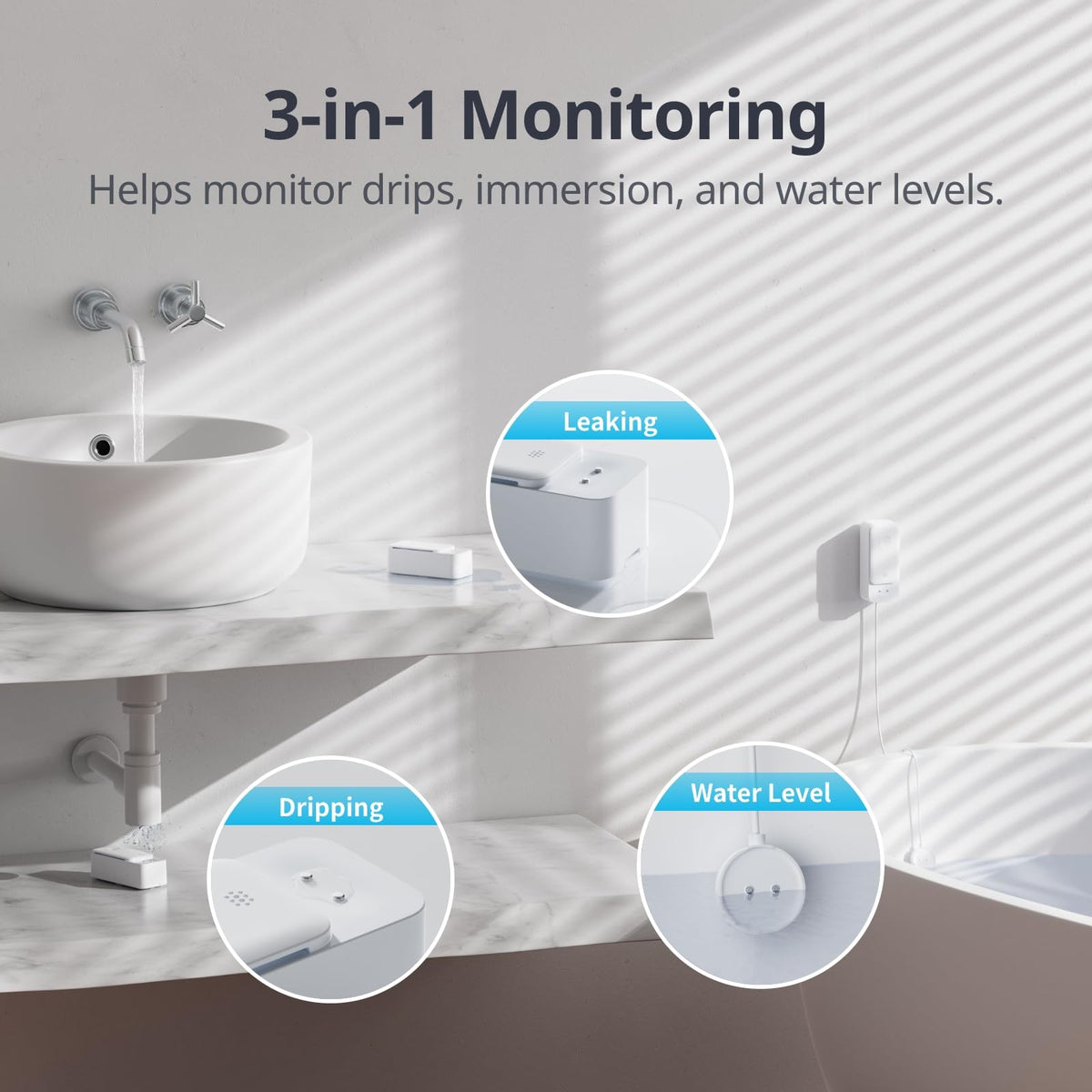 SwitchBot 3 Pack WiFi Water Leak Detector Water Leak Sensor - SwitchBot Official Imagery - 5