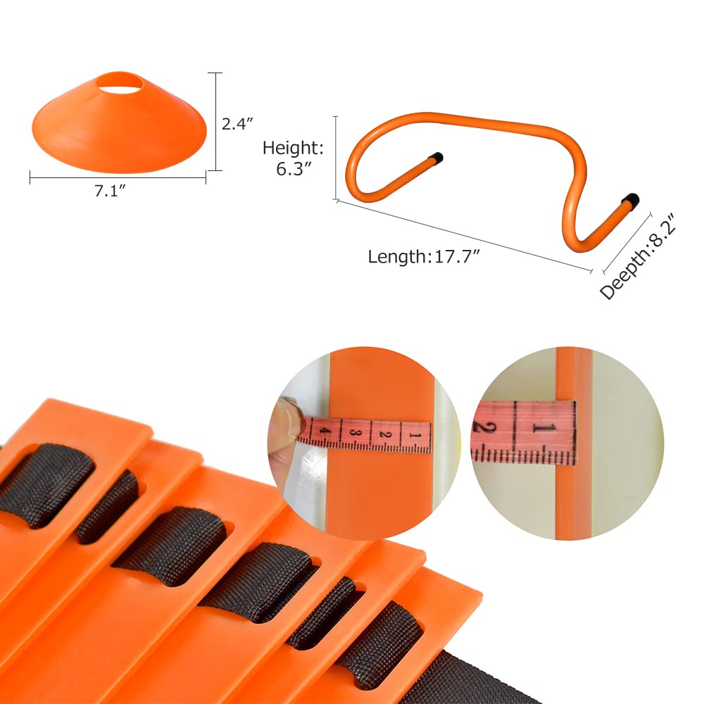 TNZMART Agility Ladder and Disc Cones Training Set - TNZMART Official Imagery - 4