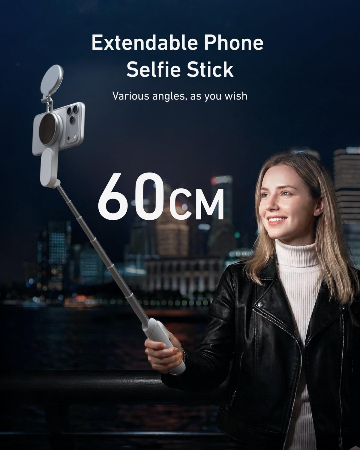 TELESIN Magnetic Selfie Stick Tripod with Selfie Light - TELESIN Official Imagery - 4