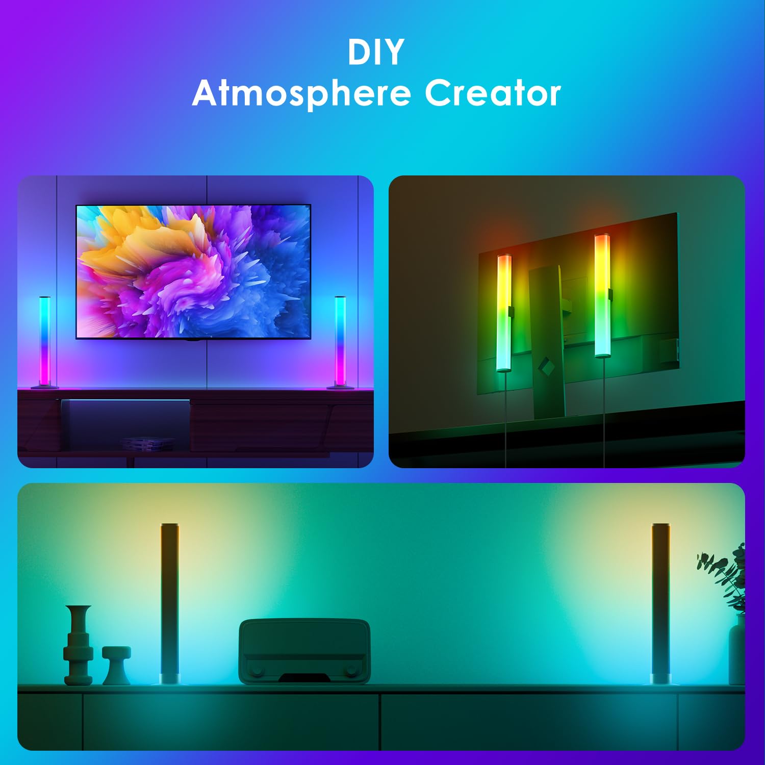 Barhootao RGB Light Bar,Smart LED Light Bar for Room,16 Million C - Barhootao Official Product View 5