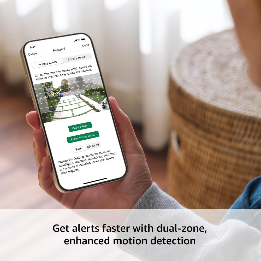 Blink Outdoor 4 wireless smart security camera with two-way talk and long-lasting battery, outdoor surveillance device.