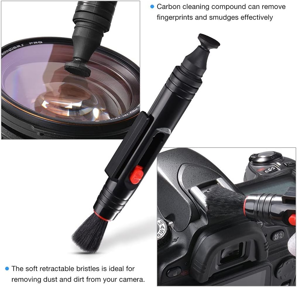 VSGO all-in-one camera cleaning kit for APS-C sensors, compatible with Canon, Nikon, Sony, featuring cleaning tools and sensor swabs
