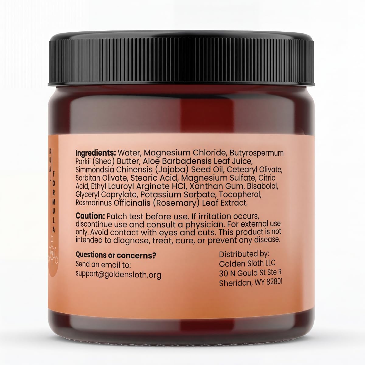 Golden Sloth Magnesium Cream – Unscented, Fast-Absorbing