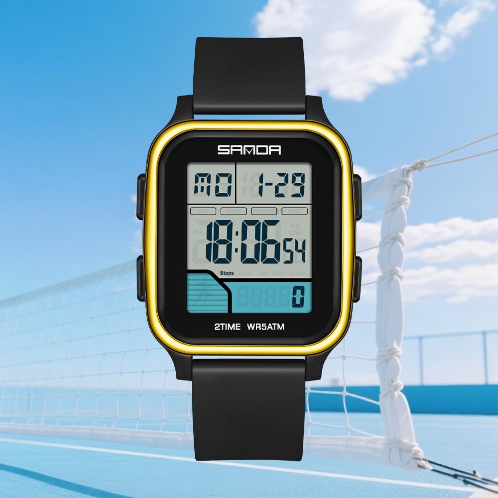 Digital Sports Watch for Men Women 5ATM Waterproof with - Lorciix Official Imagery - 5
