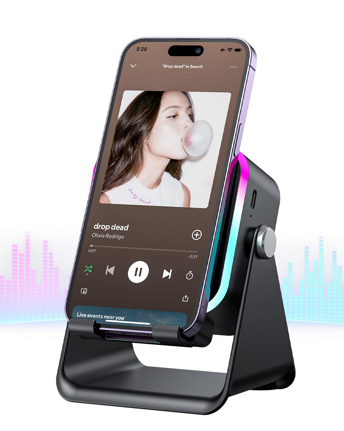 Oresoc Induction Speaker 5-in-1 Wireless Bluetooth Audio for iPho by Oresoc - Angle View 1
