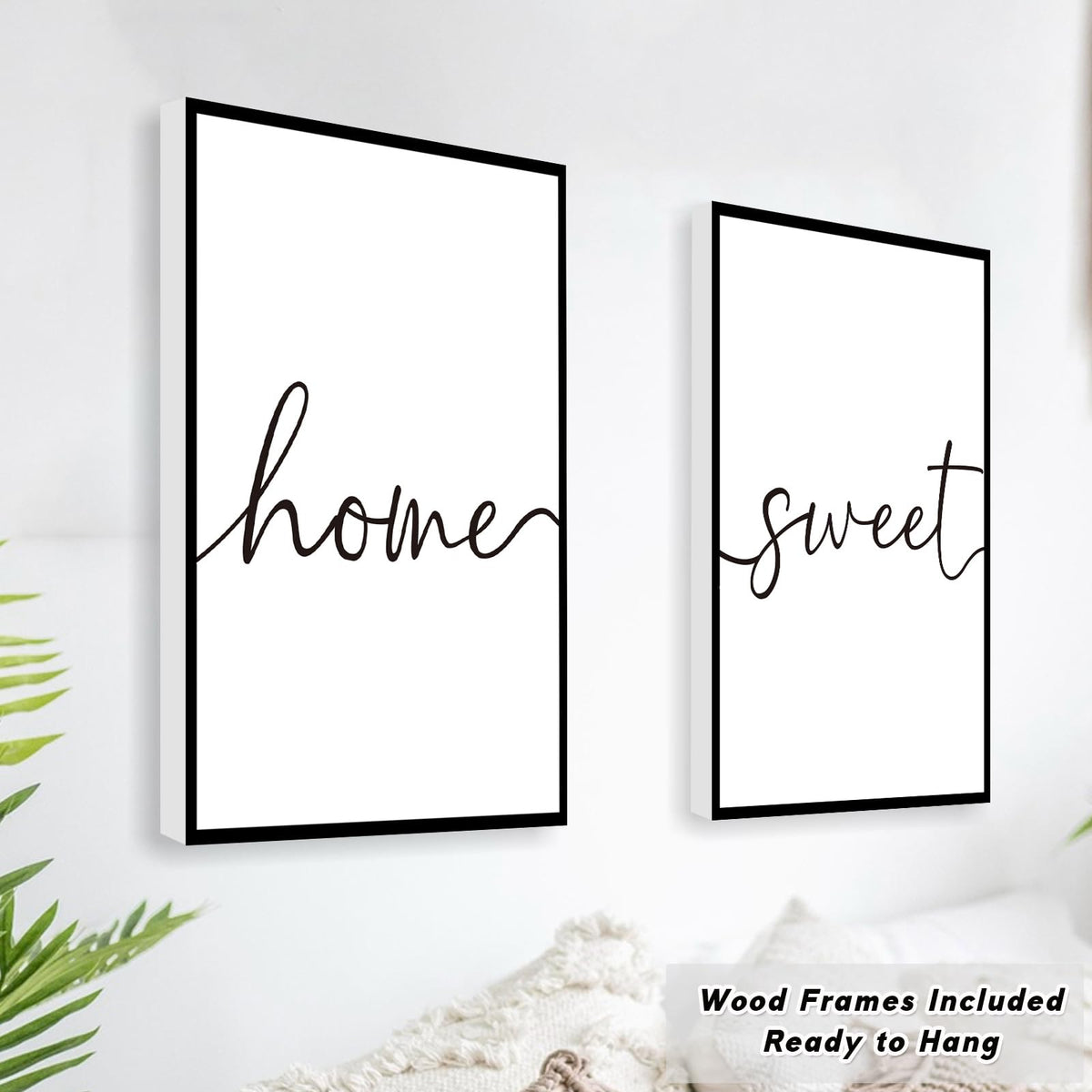 FRAMED Home Sweet Home Wall Art Modern Home Sweet Home Sign - WALTSOM Official Imagery - 3