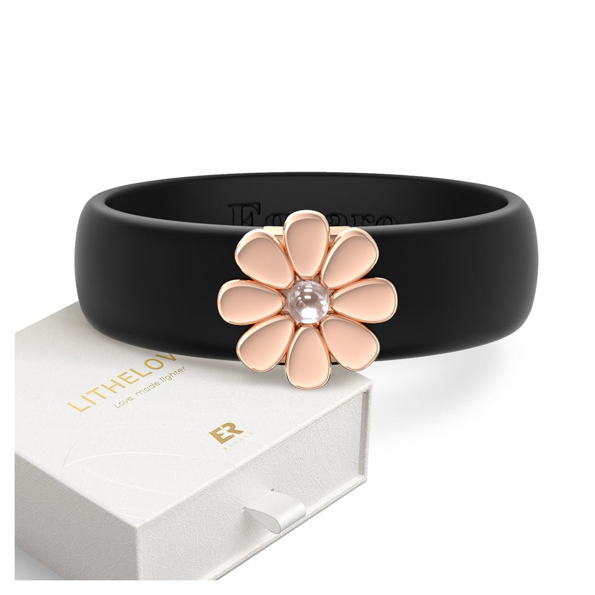Egnaro Silicone Ring for Women with Copper Alloy Daisy - Egnaro Official Imagery - 1