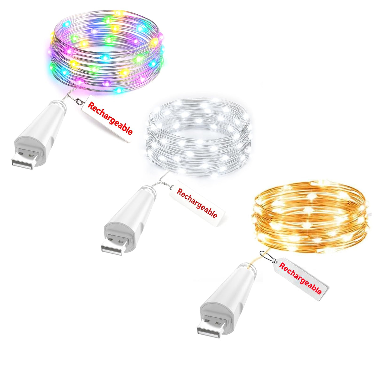 Rechargeable Fairy Lights - OUSMIN Official Imagery - 8