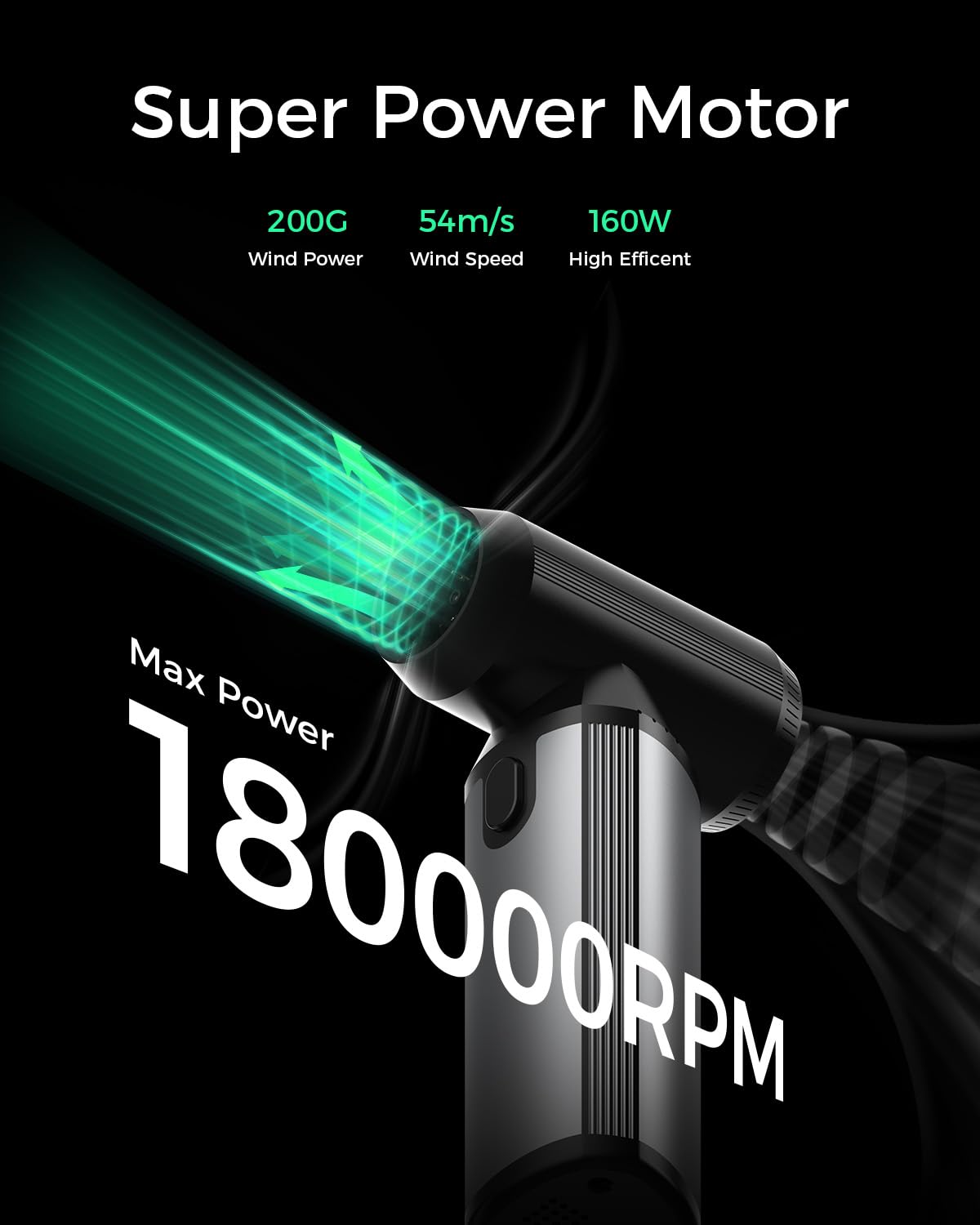 EG evoger Electric Air Duster 180000RPM Super Power Handheld - EG evgoer Official Imagery - 3