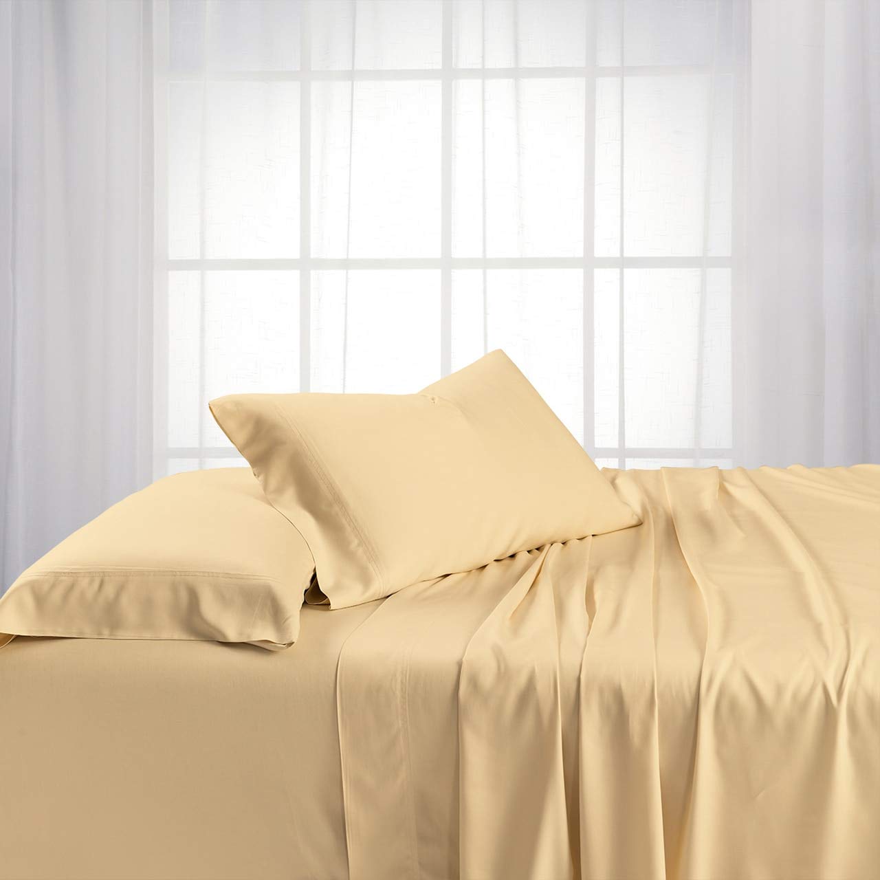 Royal Hotel Queen 600 TC 100% Viscose from Bamboo Sheets Set, - Product Imagery