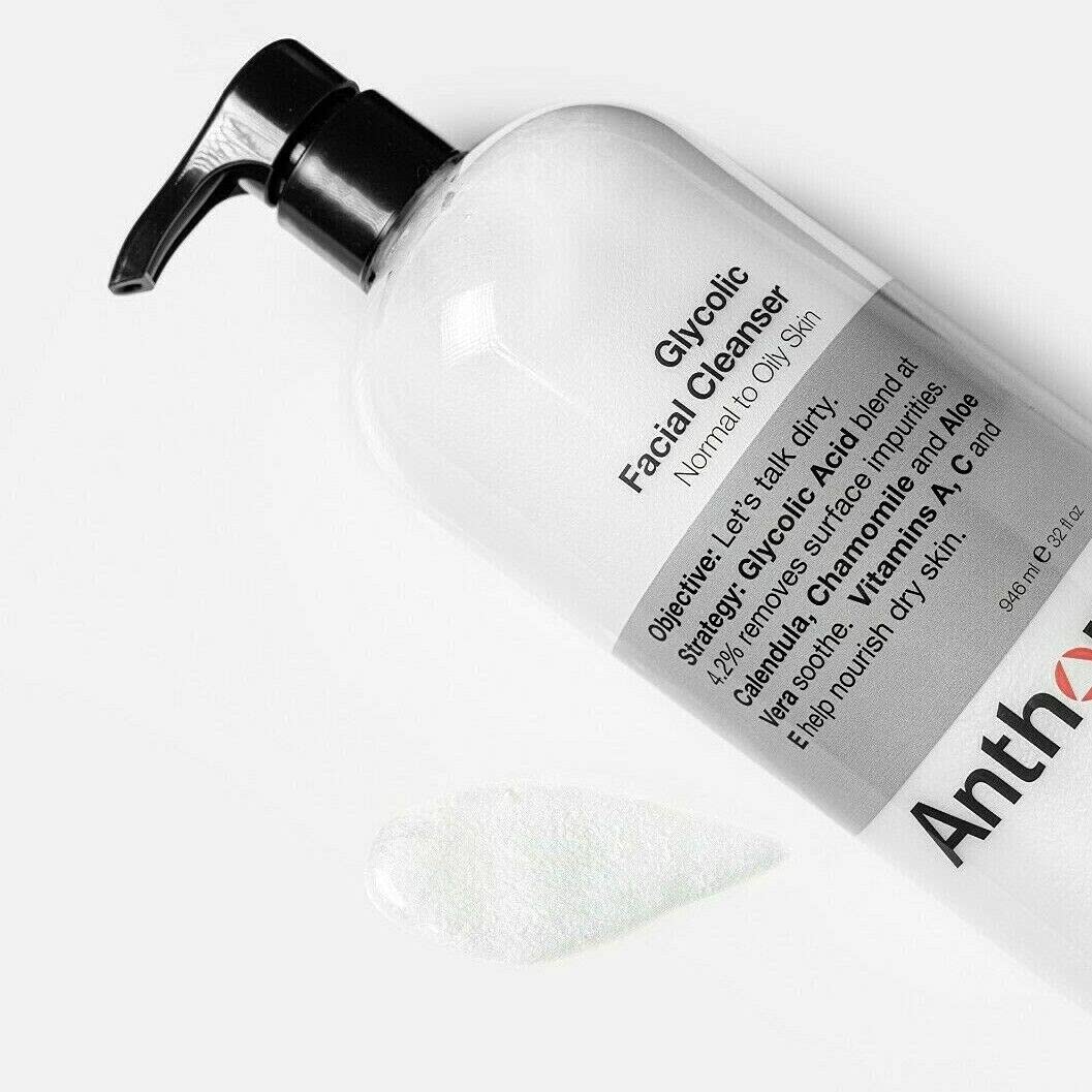 Anthony Glycolic Facial Cleanser for Men, Daily Exfoliating & Hydrating Face Wash, Shave Prep, Non-Foaming, Deep Cleansing, Gentle on Sensitive Skin, Removes Dirt & Oil, Smooths Texture, 32 Fl Oz - Anthony Official Product View 6