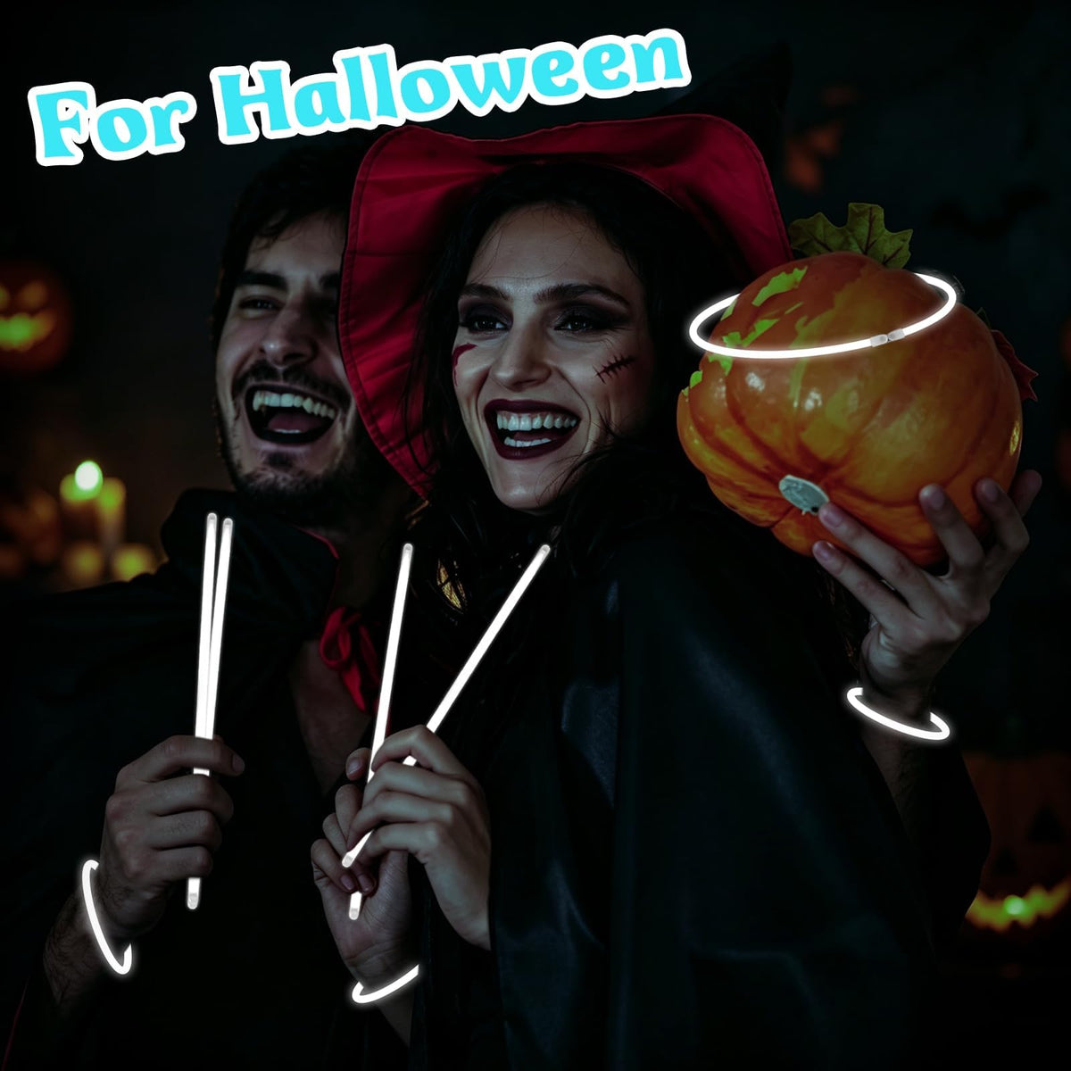 400 Pcs 8 White Glow Sticks Bulk for Party Supplies - GKXMAXIWANG Official Imagery - 5