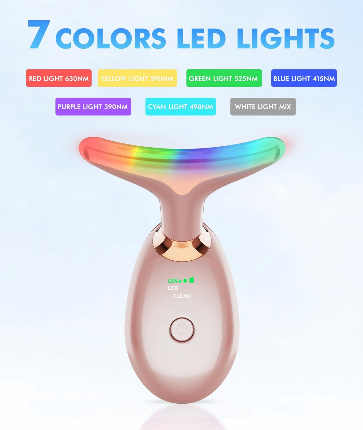 SDKWDH Red Light Therapy for Face and Neck 7 Color Face - SDKWDH Official Imagery - 3