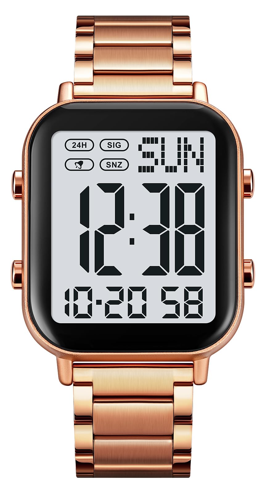 FANMIS Men s Digital Watch Stainless Steel Big Numbers - FANMIS Official Imagery - 2