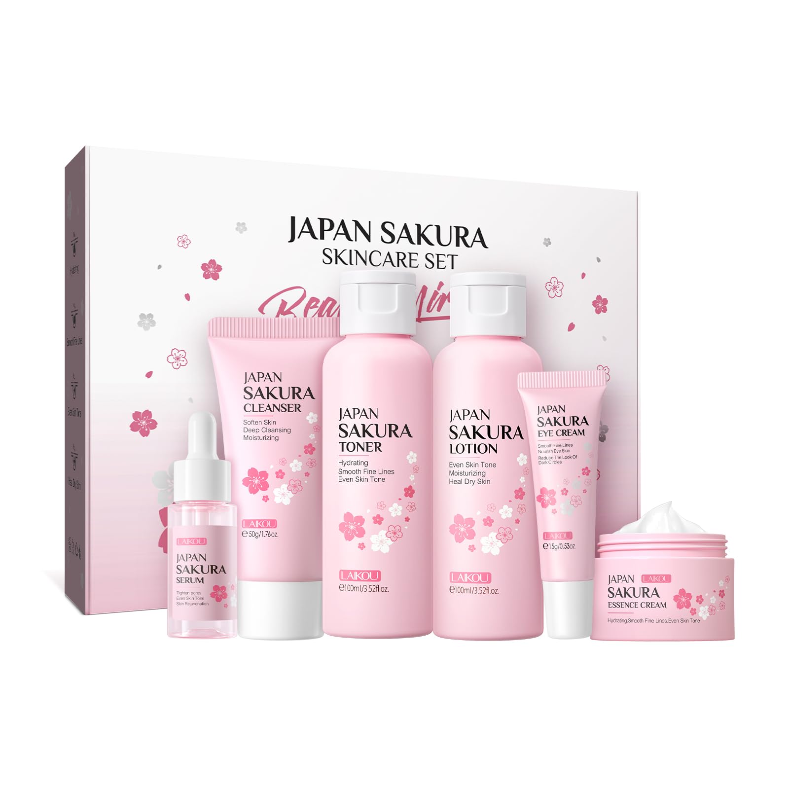 LAIKOU Skin Care Set JAPAN SAKURA Beauty Gift Sets Skin Care Kit - LAIKOU