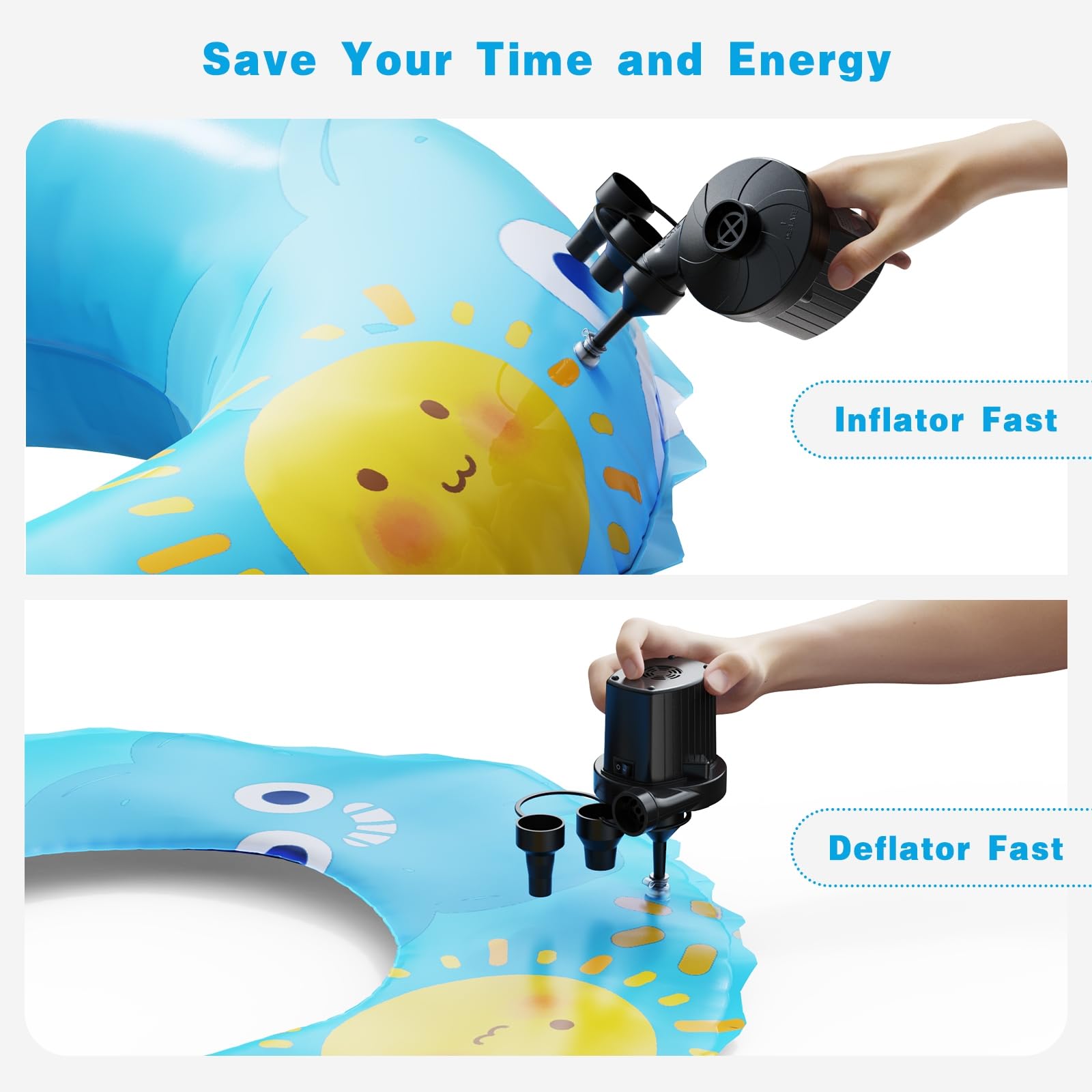 Motorenbau Electric Air Pump for Inflatables,Portable Quick-Fill Air P - View 6