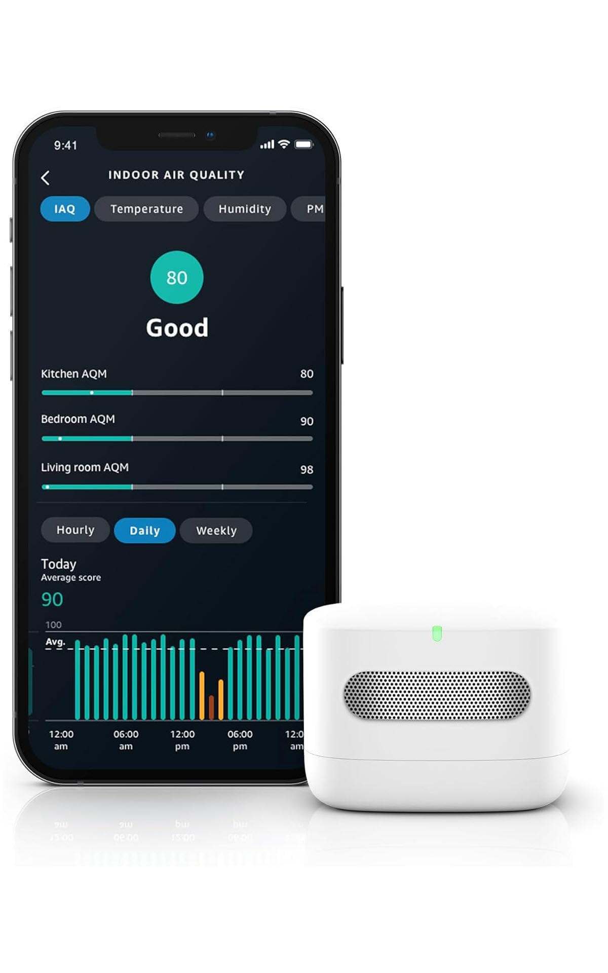 Amazon Smart Air Quality Monitor Detects temperature - Amazon Official Imagery - 3