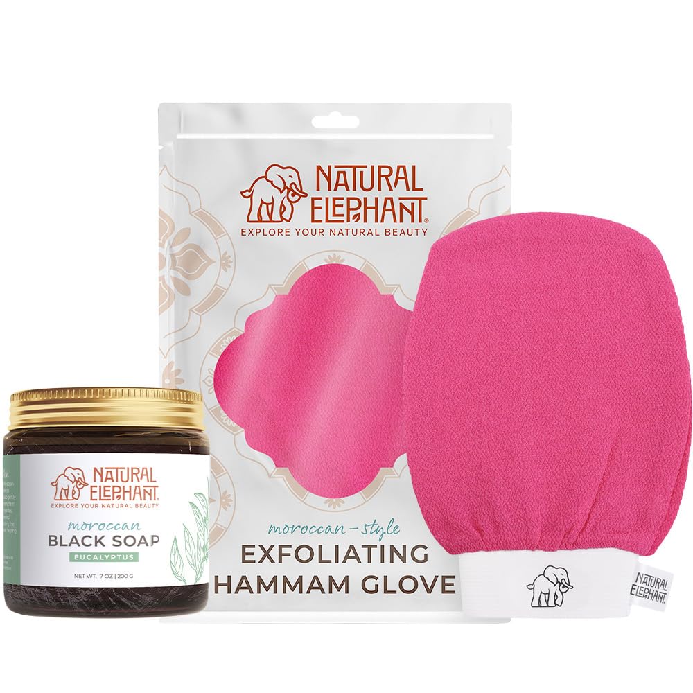Natural Elephant Moroccan Black Soap 200g and Exfoliating - Natural Elephant Official Imagery - 2
