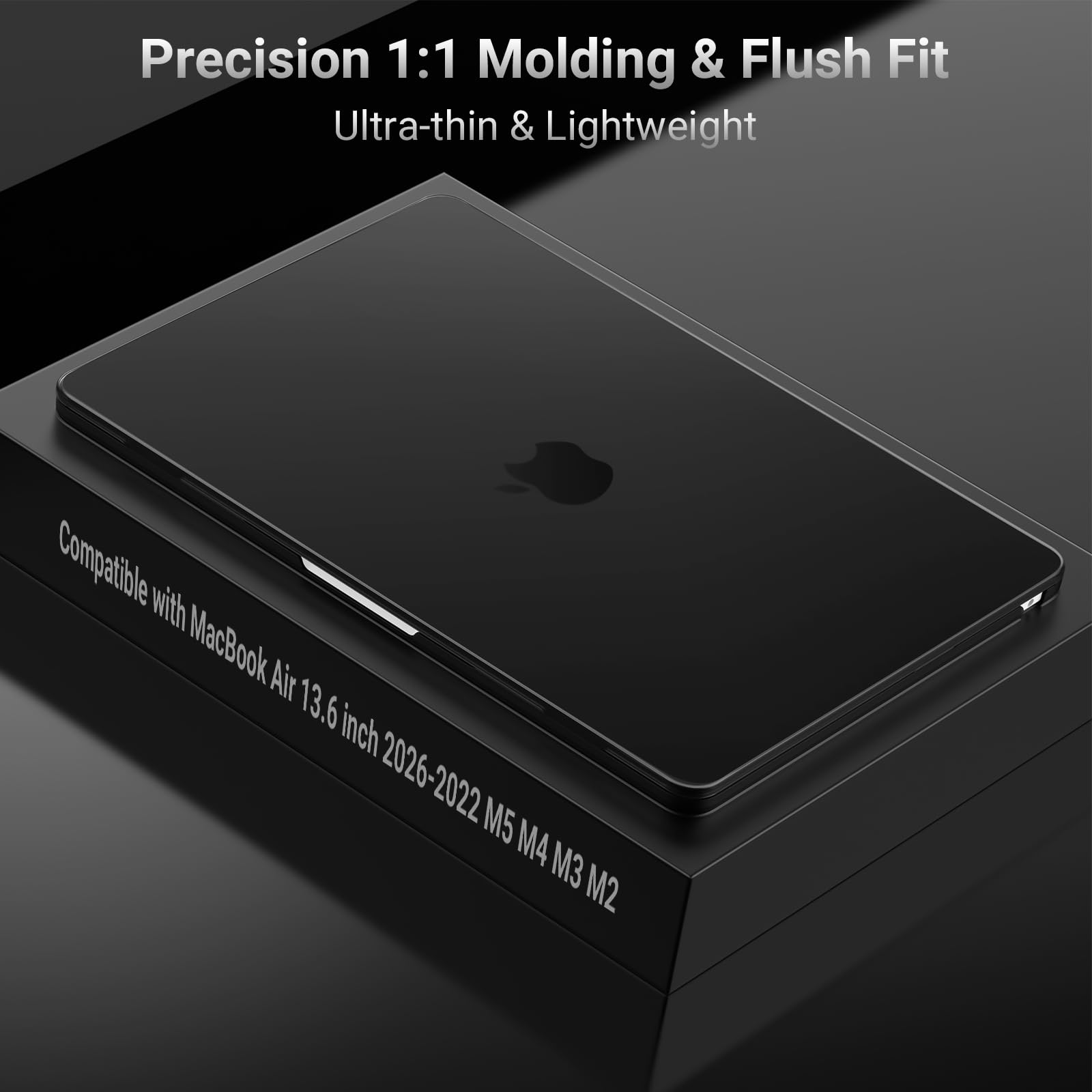 MOSISO MacBook Air 13-inch case fitting 2022-2026 models, lightweight protective cover for MacBook Air M2, M3, M4, and M5.