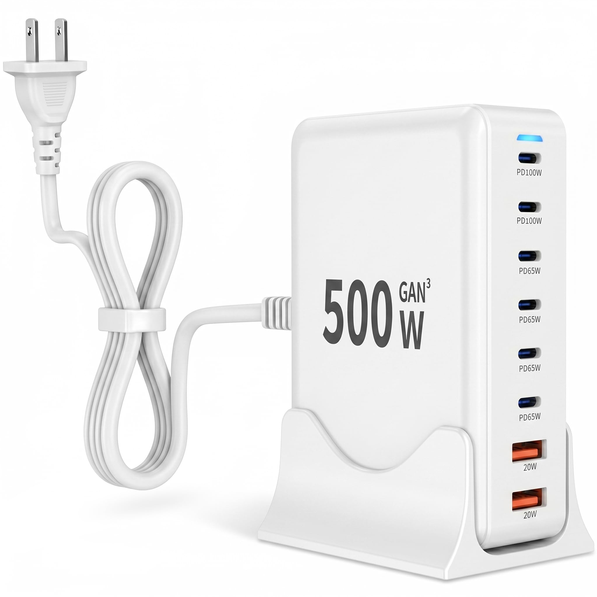 Fitquipment USB C Charger Block,200W GaN 8 Port USB C Charging Station - View 9