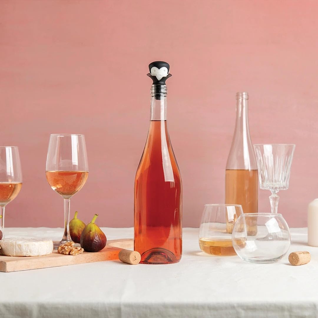 OTOTO 2 in 1 Wine Stopper & Pourer - Wine Cap, Wine Cork - Vampire, Ha - View 2