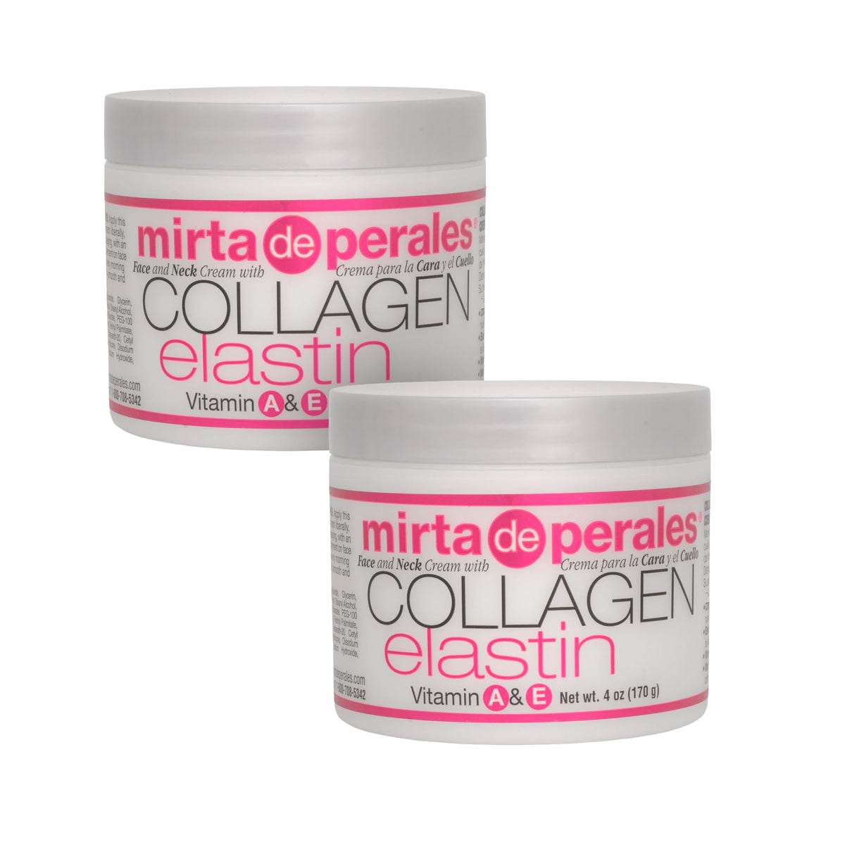 Mirta De Perales Collagen Elastin Cream 4 Oz 2 PACK - Mirta De Perales Official Imagery - 2