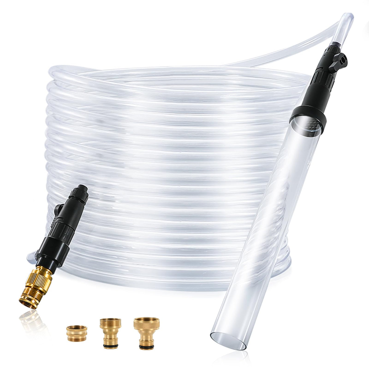 Aquarium Siphon Vacuum Gravel Cleaner Kit for Fish Tank 32ft - ZRDR Official Imagery - 2