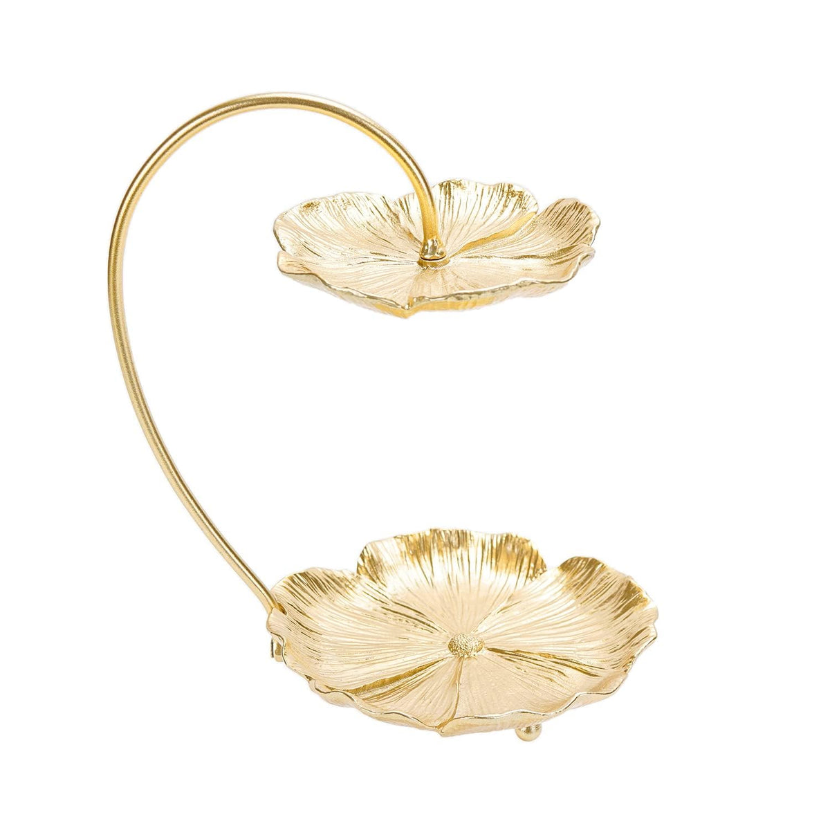 Double layer Gold Lotus Leaf Jewelry Tray for Necklace Ring - SOFFEE DESIGN Official Imagery - 1
