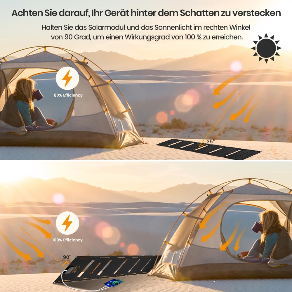 FlexSolar 40W Foldable Solar Panel Charger USB C USB A DC - FlexSolar Official Imagery - 5