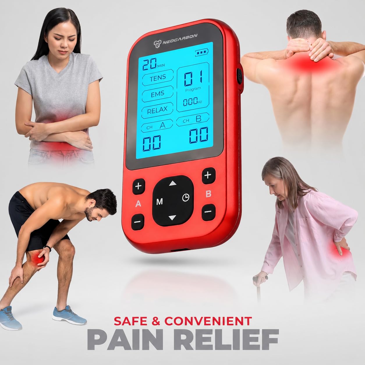 Neocarbon TENS Unit Pro – Drug-Free Pain Relief Device