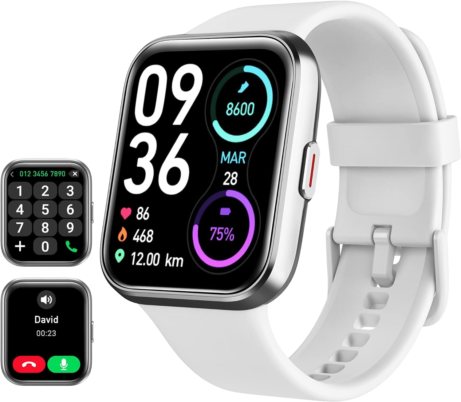 Tensky Smart Watch for Men/Women Android/iPhone/Samsung, Alexa Built-i - View 9