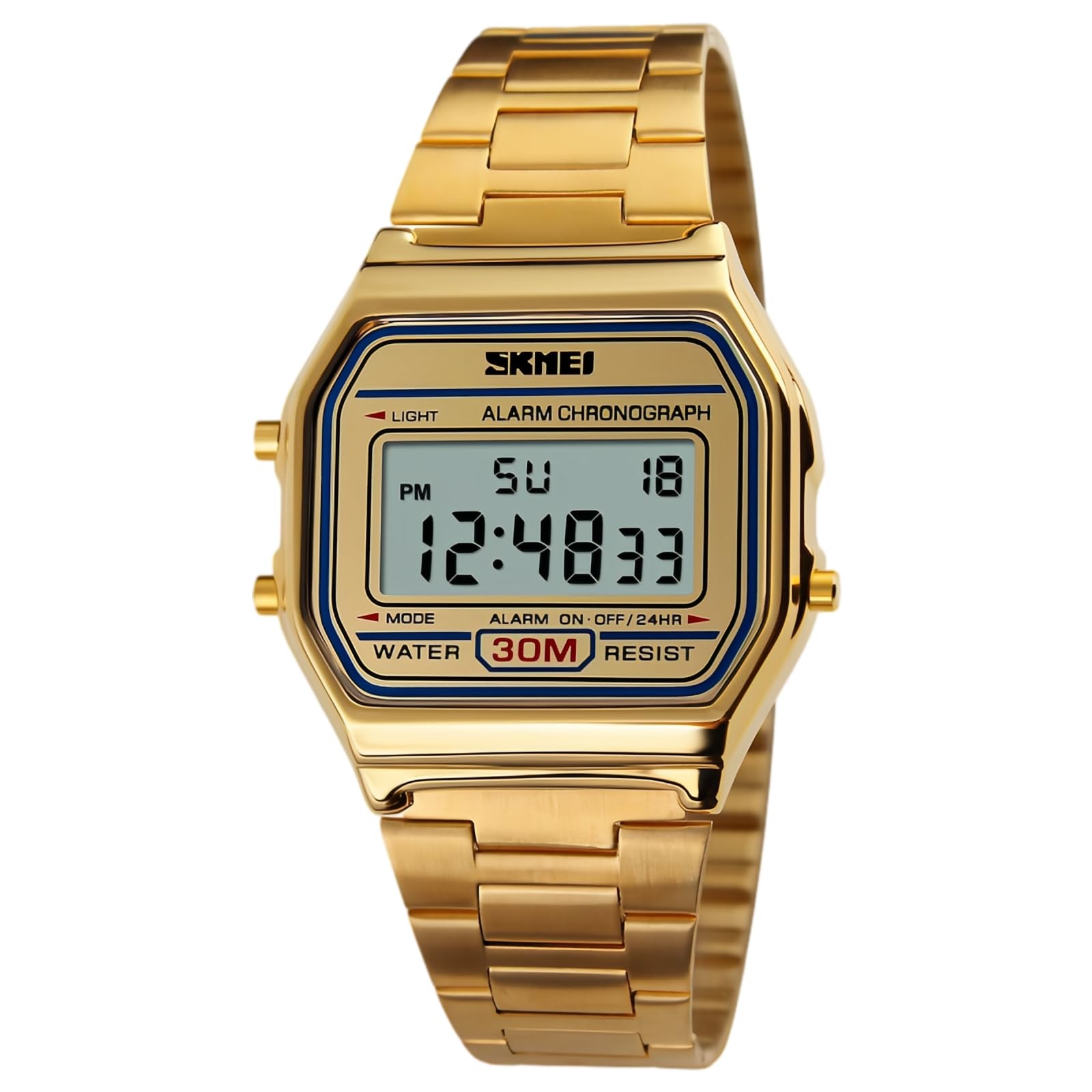 FANMIS Women's Men's Fashion Digital Electronic Square LED - Product Imagery