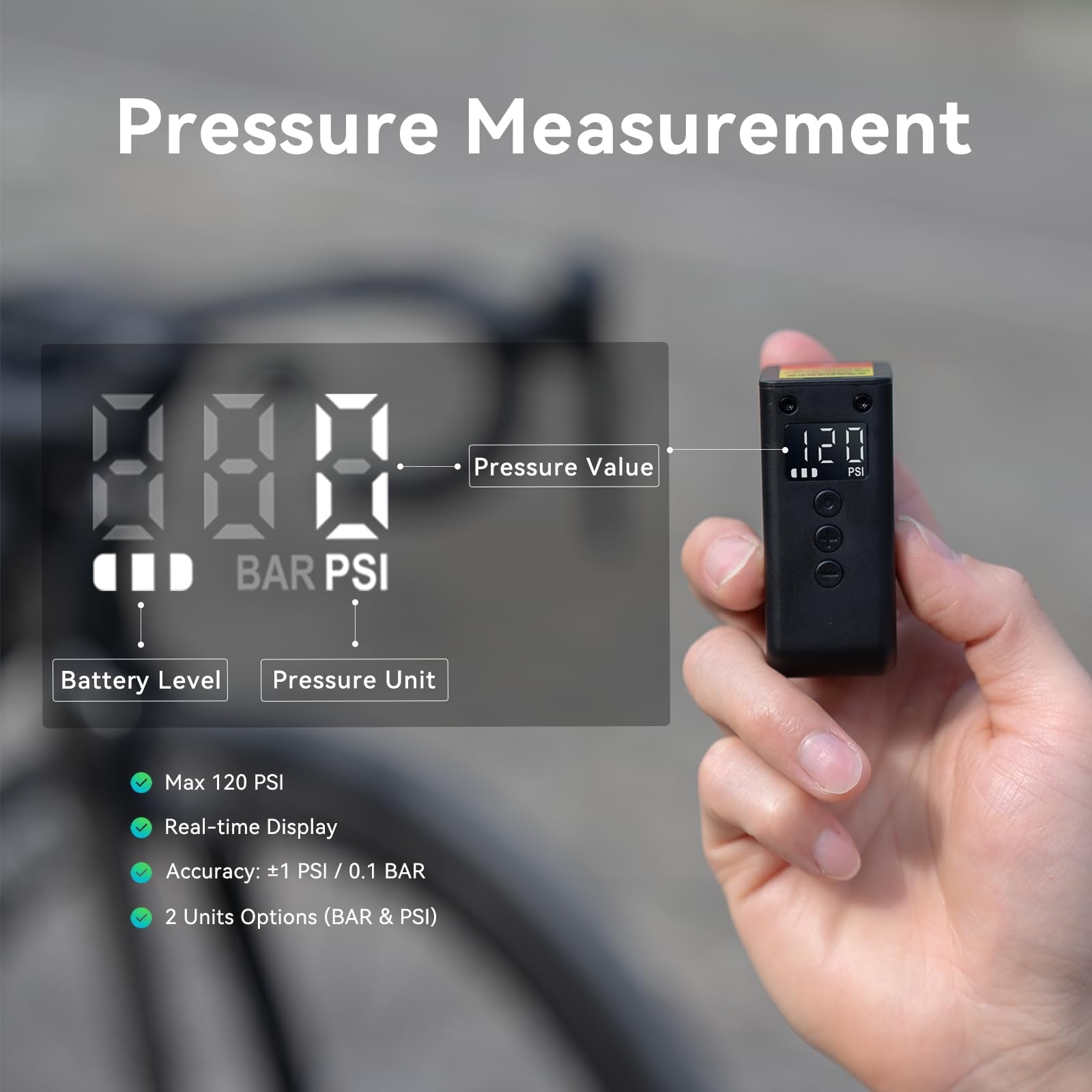 CYCPLUS Tiny Electric Bike Pump AS2Ultra - High Quality View 4